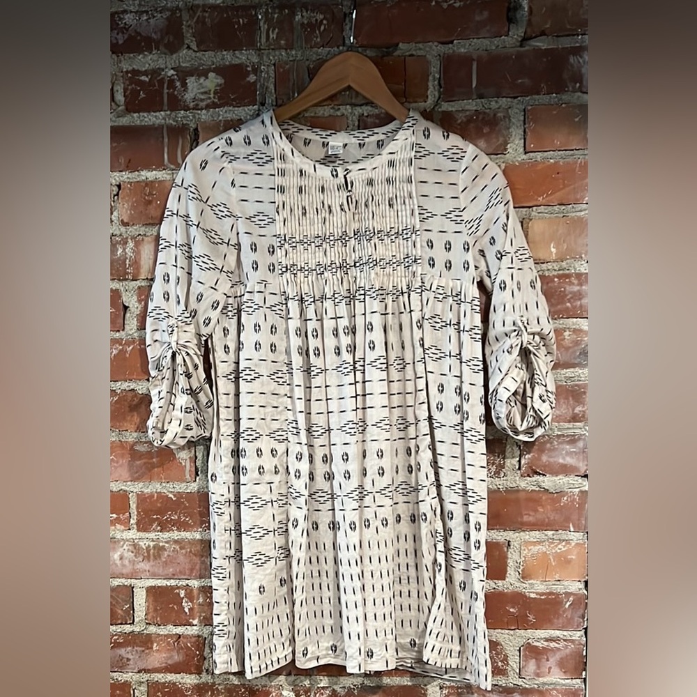 Zara Kids Cream and Black Tunic Top/Dress